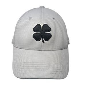 Live Lucky Fitted Baseball Cap Gray XL Lightweight Embroidered Black Clover